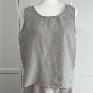 Vintage Hot Cotton Linen Shell Sleeveless Tank Top Blouse